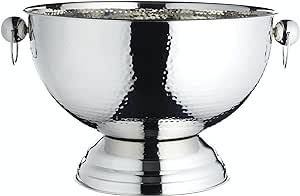 BarCraft Hammered Stainless Steel Champagne bucket, beer, drinks and wine cooler