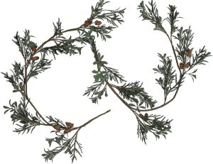 Christmas frosted mistletoe garland