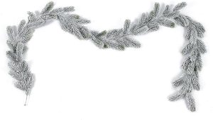Snow pine frosty Christmas garland
