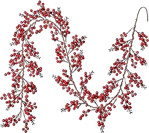 Red berry Christmas garland