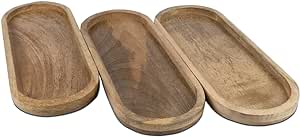 mango oval wood tray