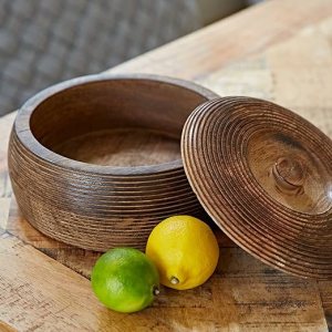 carved mango wood bowl