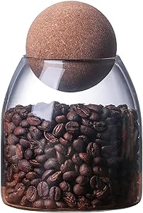 Clear Glass Storage Canister with Ball Cork Top