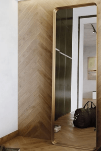 Gold Large Full Length Body Mirror for Floor & Wall in Bedroom - 165 x 54 cm Metal Frame